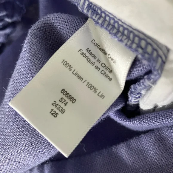 COLDWATER CREEK Lavender Linen Blazer and Straight Leg Pant Set Size 18W - Picture 14 of 14